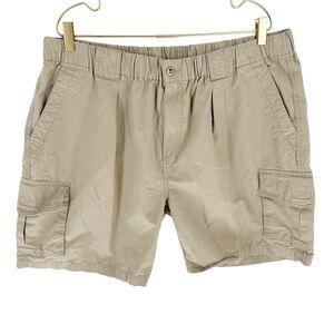 Tommy Bahama Shorts Mens XXL Beige Chino Relax Cargo Drawstring Vacation Resort